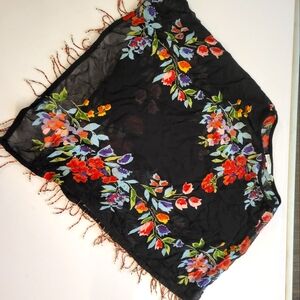 Boutique Sheer hippie floral wrap/shall size XL Bohemian boho.  Brand Kaktus